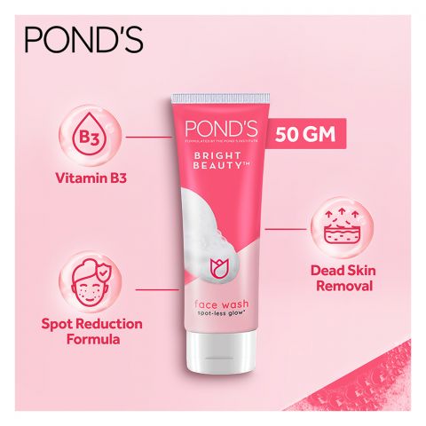 Pond's Bright Beauty Spot-Less Glow Face Wash, 50g