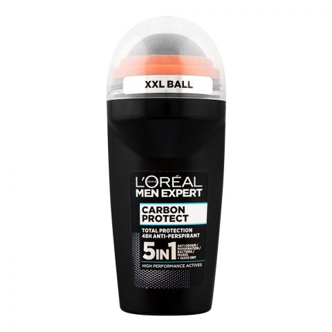 L'Oreal Paris Men Expert Carbon Protect 4-In-1 48H Total Protection Anti-Perspirant Roll-On, 50ml