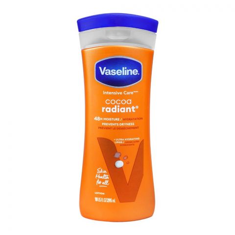 Vaseline Intensive Care Cocoa Radiant Body Lotion, With Pure Cocoa Butter, Imported, 295ml