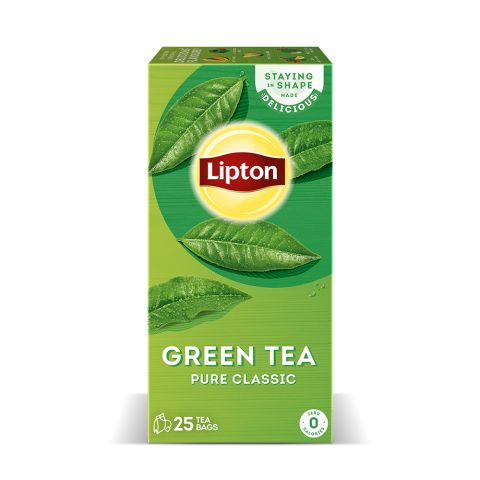 Lipton Green Tea Pure Classic Tea Bags, 25-Pack