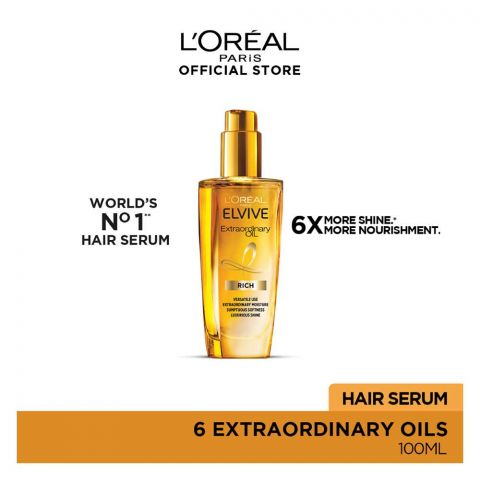 L'Oreal Paris Elvive Extraordinary Oils Hair Serum, All Hair Types, 100ml