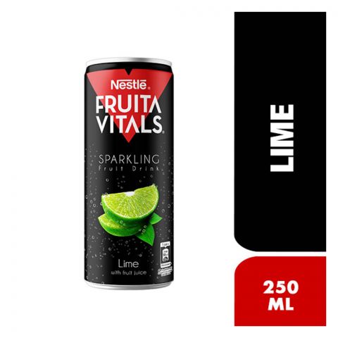 Nestle Fruita Vitals Sparkling Lime Juice, Can, 250ml