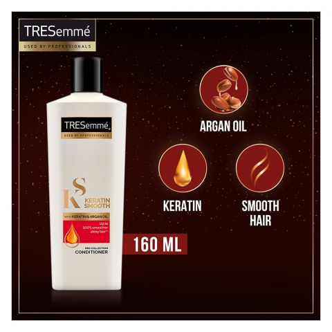 Tresemme Keratin Smooth Pro Collection Conditioner, With Keratin & Argan Oil, 160ml