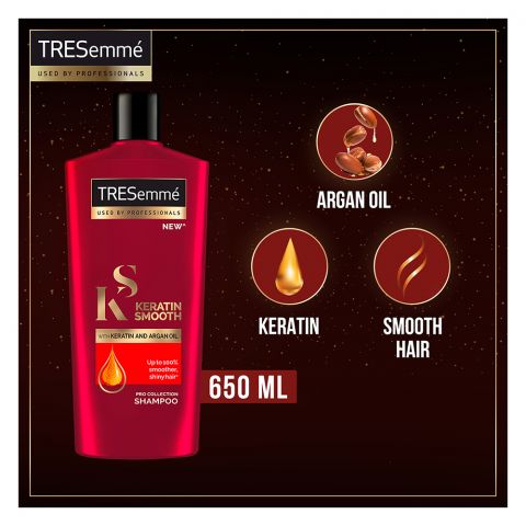 Tresemme Keratin Smooth With Keratin And Argan Oil Pro Collection Shampoo, 650ml