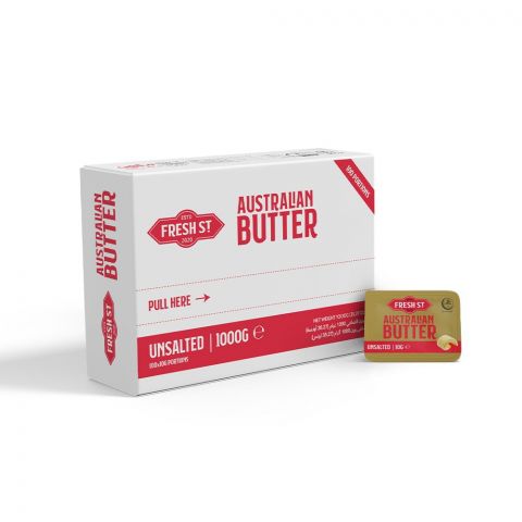 Fresh Street Australian, Butter, Unsalted, 100x10gm Portions Box