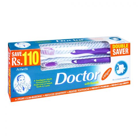 Doctor Fluoride Toothpaste, 200g, Double Saver