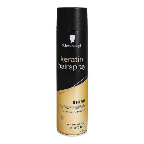 Schwarzkopf Keratin 48H Extra Strong Hold 4 Hair Spray, 400ml