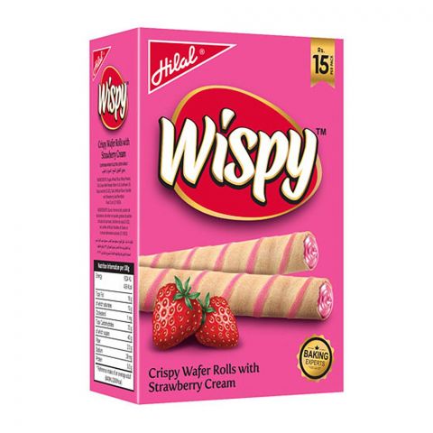 Hilal Wispy Crispy Wafer With Strawberry Cream, 12 Packs, 22g