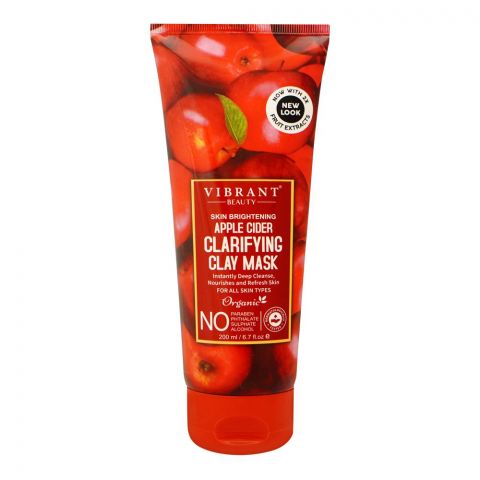 Vibrant Beauty Brightening Apple Clarifying Mud Face Mask, For All Skin Types, 150ml