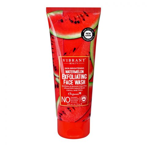 Vibrant Beauty Brightening Watermelon Exfoliating Face Wash, For All Skin Types, 150ml