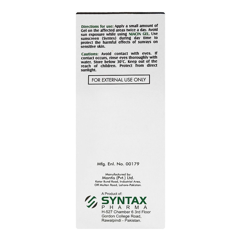 Syntax Grease Syntax Pharmaceuticals Niacin Gel, Oil Free, 30g