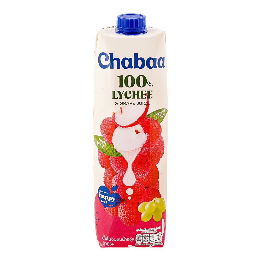 Chabaa 100% Lychee & Grape Juice, 1 Liter
