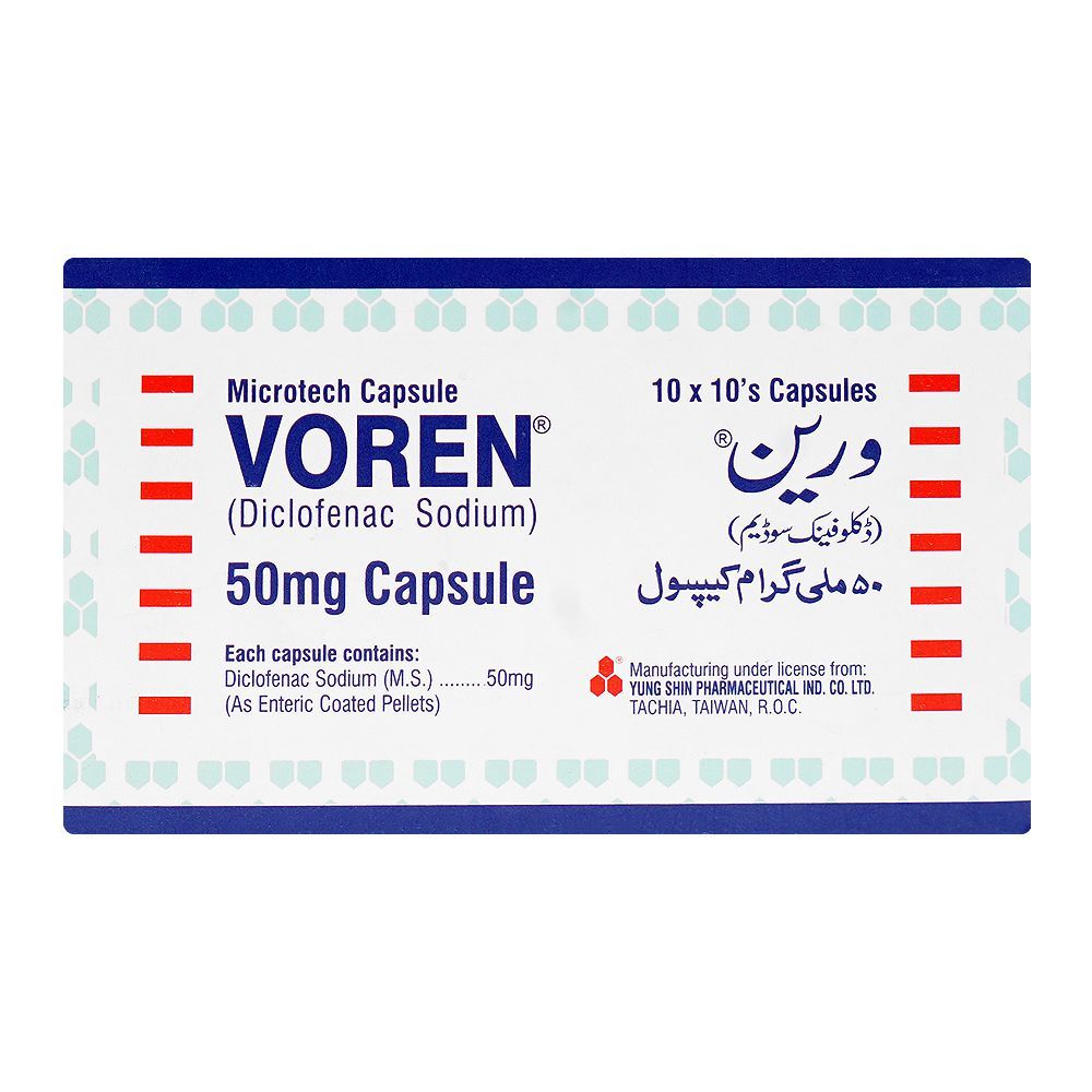 Voren Injectable Yung Shin Pharmaceuticals Voren Capsule, 50mg, 1-Strip