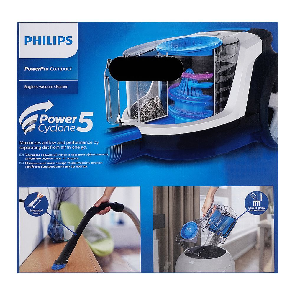 PHILIPS FC6149/02 MiniVac handstofzuiger, 12 V accu, zakloos, 5 accessoires