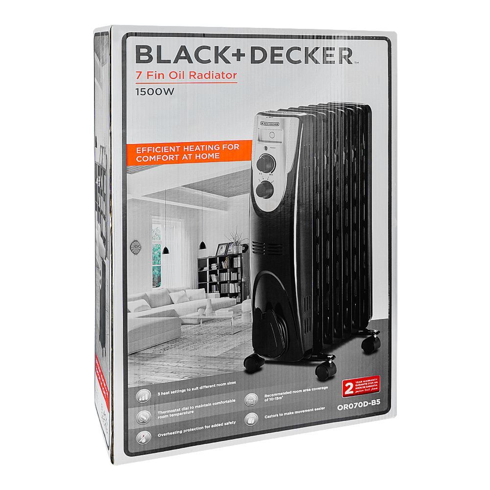 Pakistan Radiator Purchase Black & Decker Oil Radiator With 7 Fin, 1500W, OR-07D-B5 ...