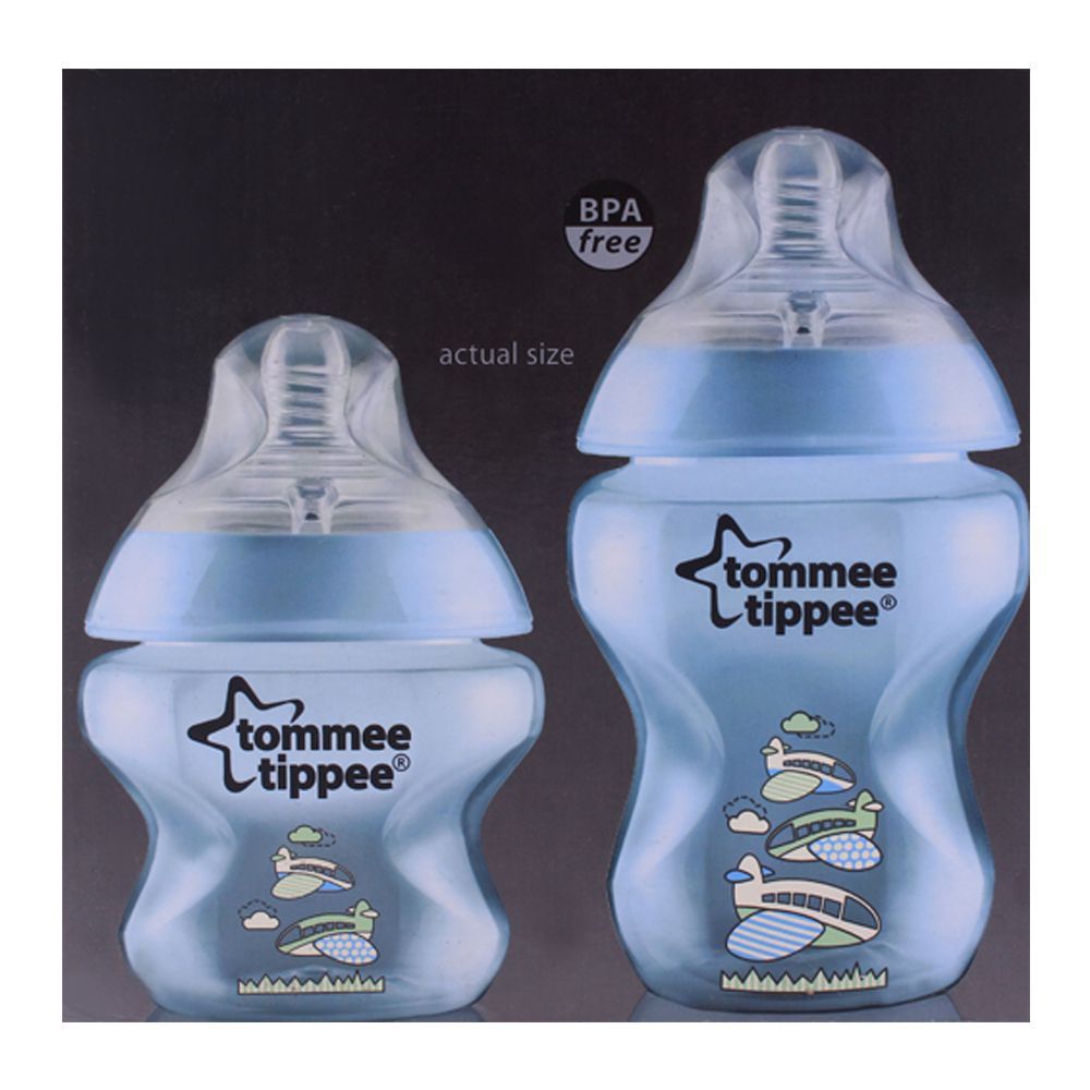 Buy Tommee Tippee 0m+ Decorated Bottle Starter Set Slow Flow (Blue
