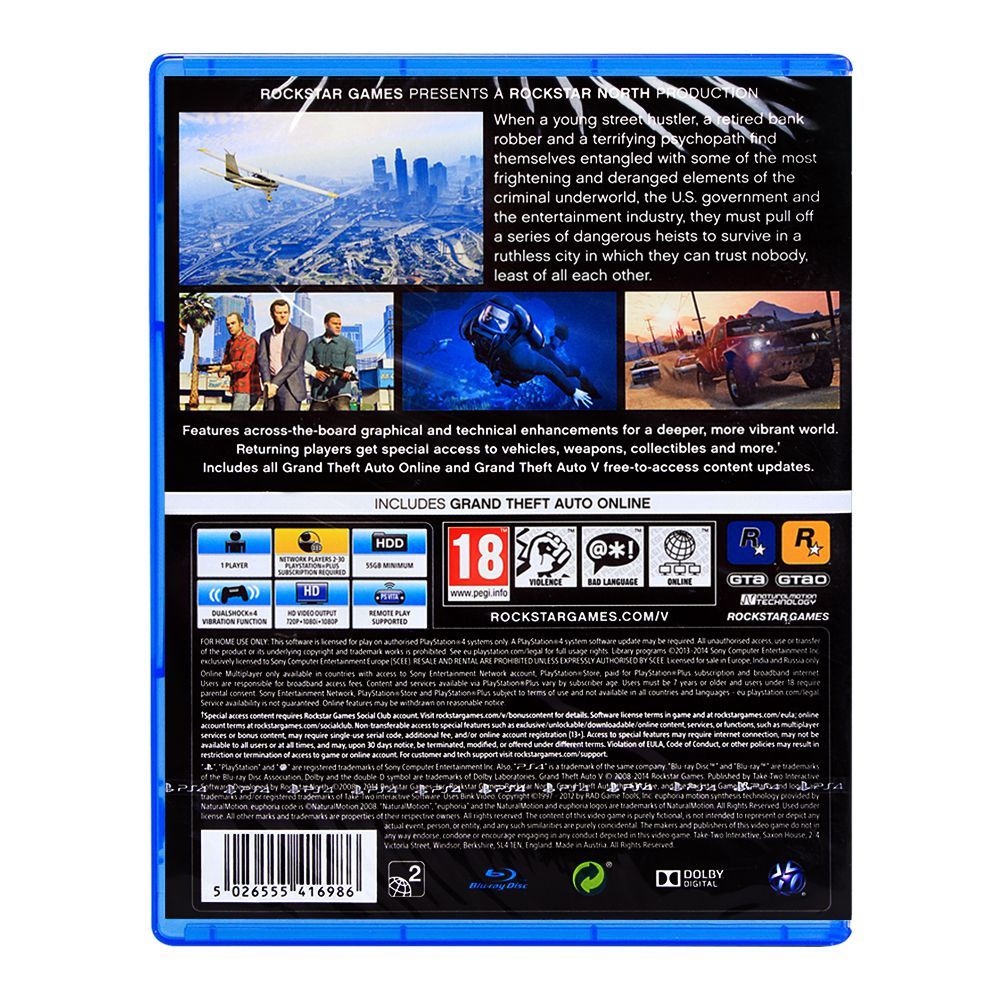 Buy Grand Theft Auto PlayStation (PS4) Online at Special Price