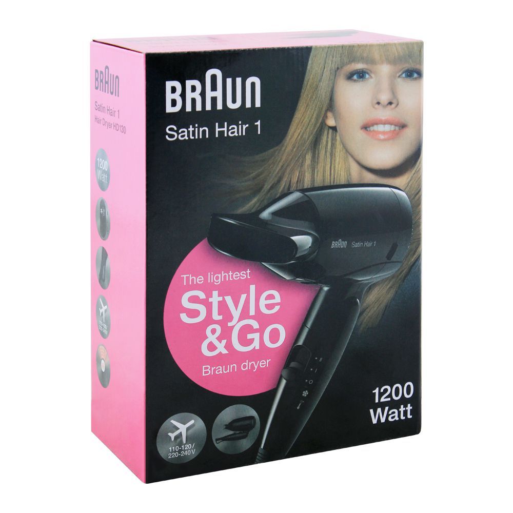 Buy Braun Satin Hair Hair Dryer, 1200W, Lightweight, HD130