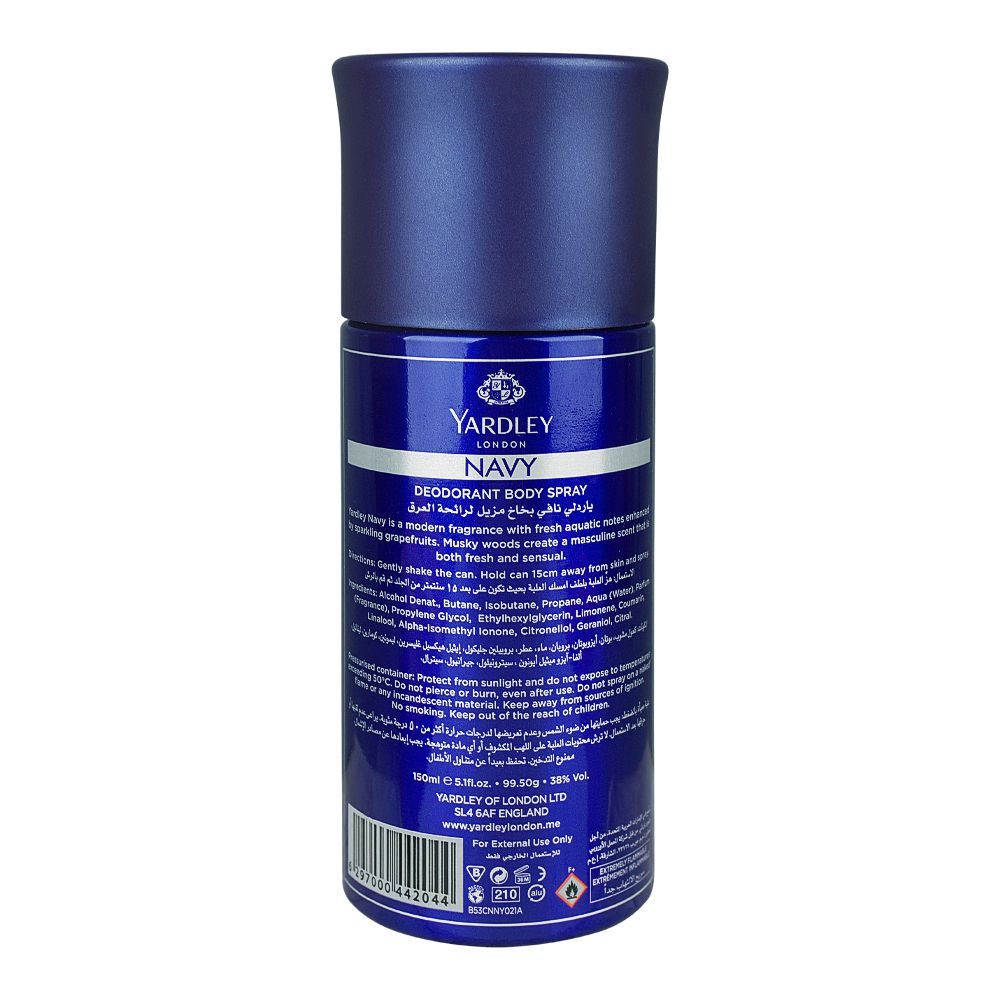 Buy Yardley Navy Body Spray, For Men's, 150ml Online at Special