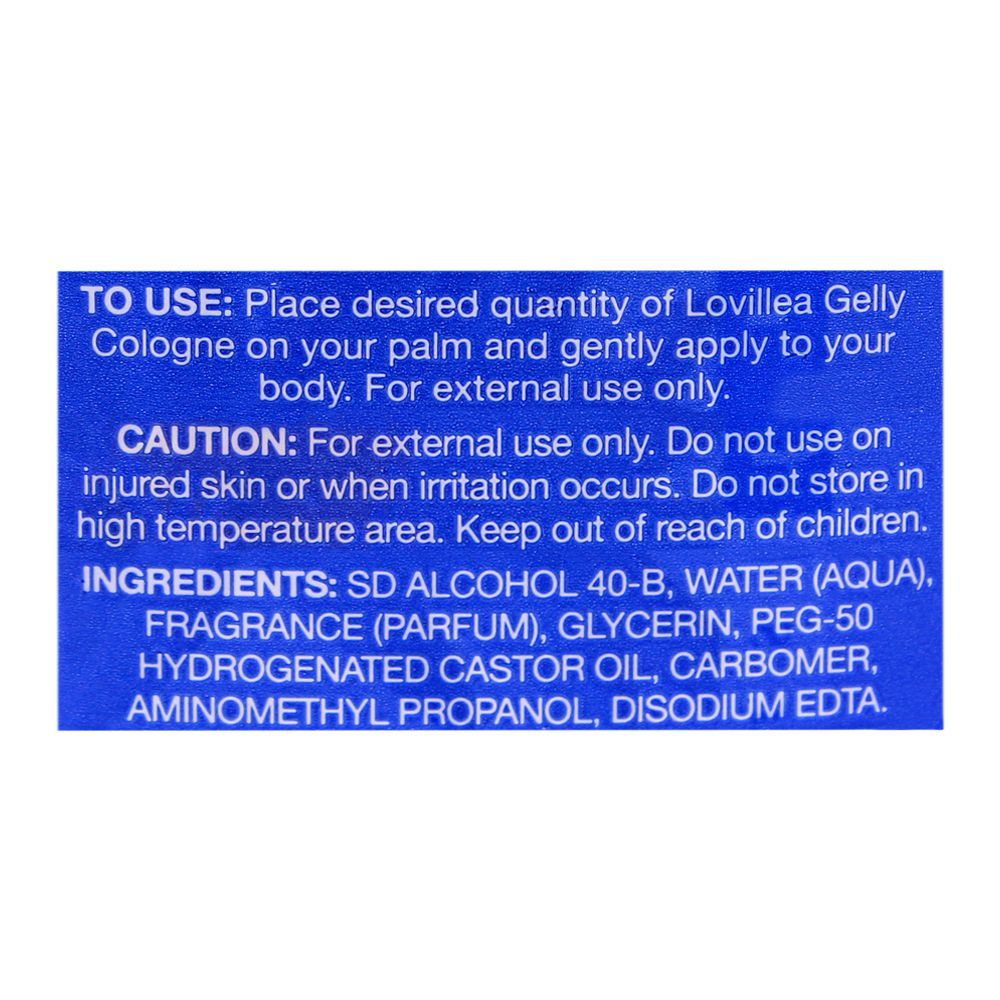 Purchase Lovillea Musky Floral Gelly Cologne Hand Sanitizer 100ml