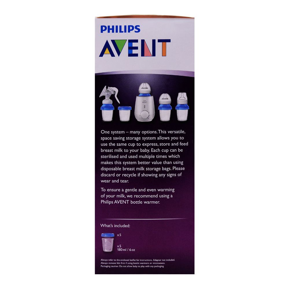 Purchase Avent Reusable Breast Milk Storage Cups, 180ml/6oz, 0m+