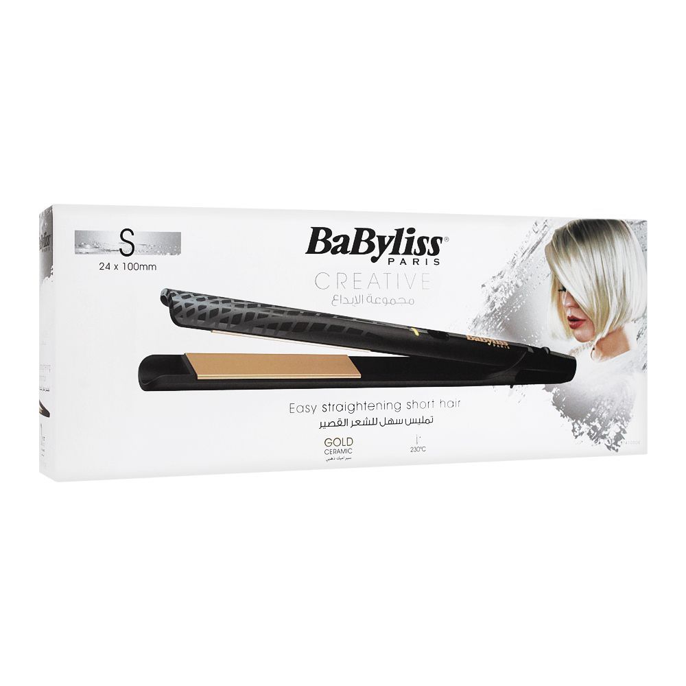 Buy Babyliss Creative Gold Ceramic 24x100mm Hair Straightener