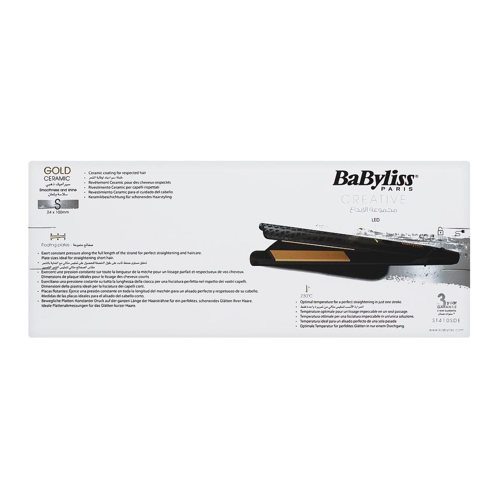 Buy Babyliss Creative Gold Ceramic 24x100mm Hair Straightener