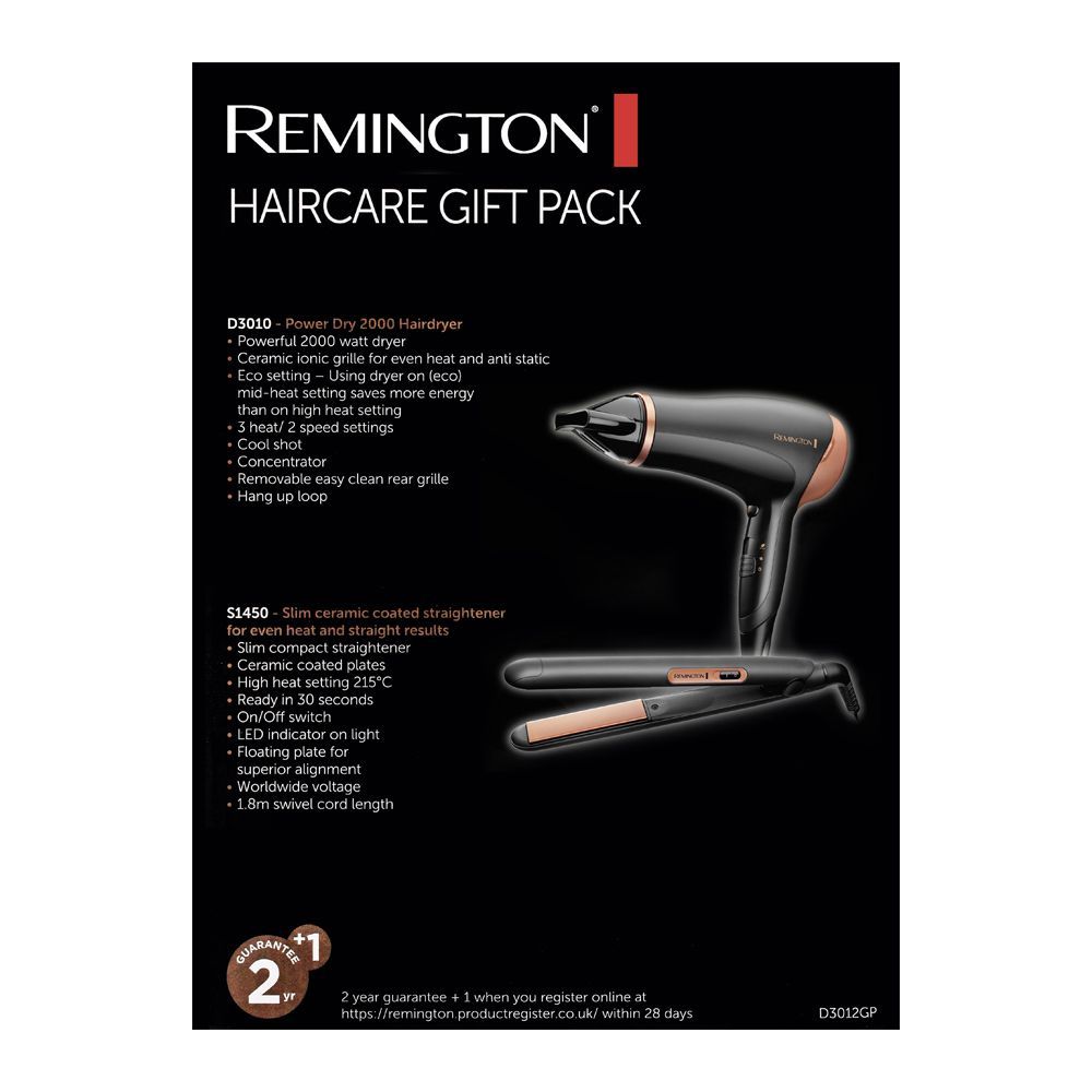 Purchase Remington S1450 Ceramic Straightener D3010 Hair Dryer