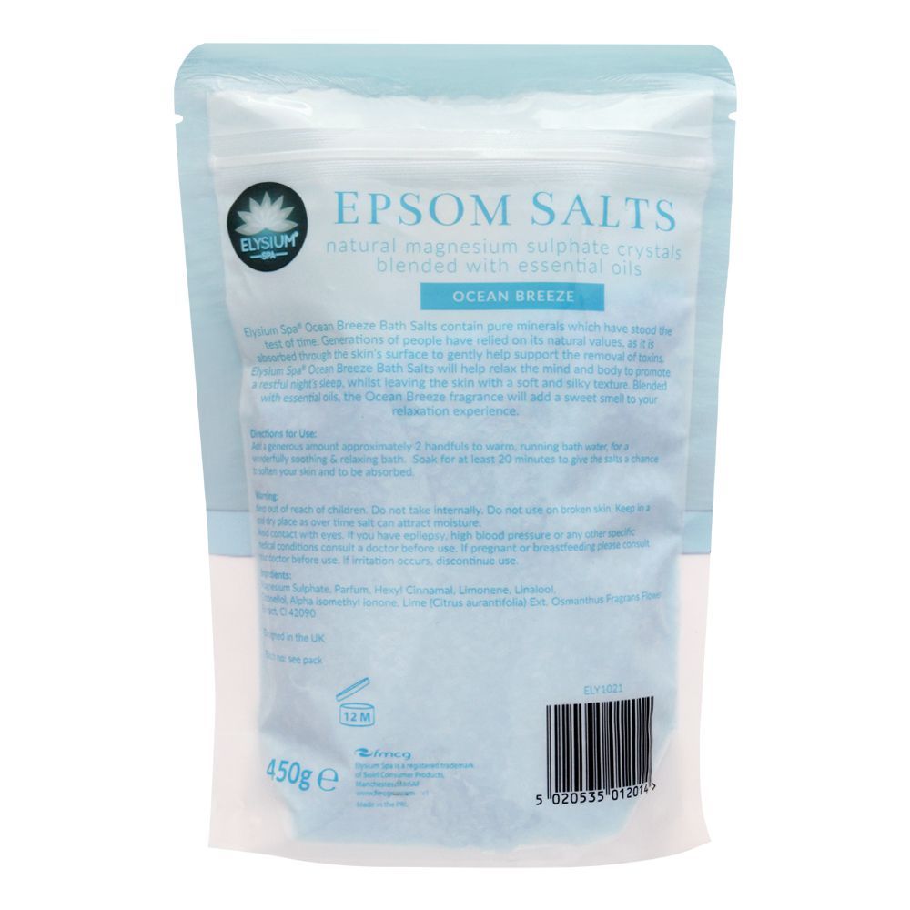 Sels De Bain Elysium Spa - 450g - Fabriqué Au Royaume-Uni - Neuf