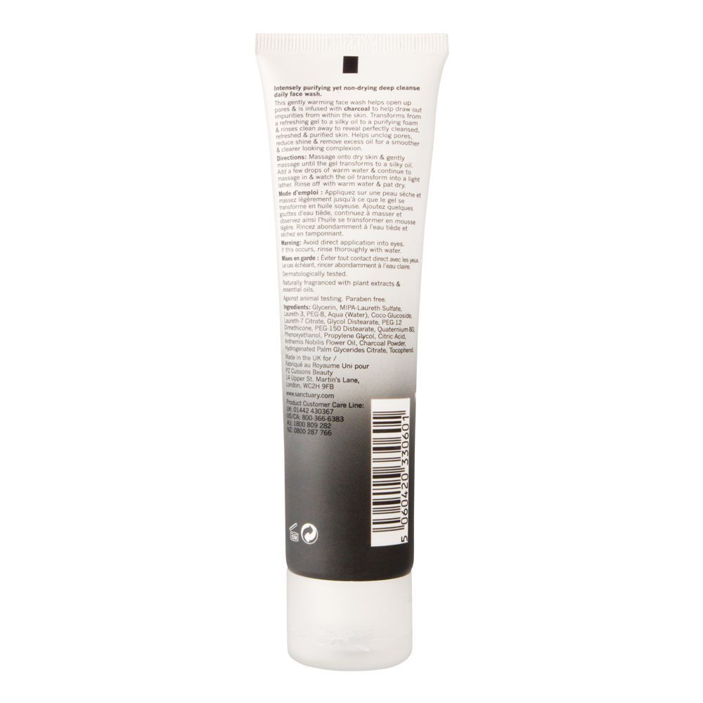 Order Sanctuary SPA Cleanse Warming Detox Charcoal Face Wash, Normal