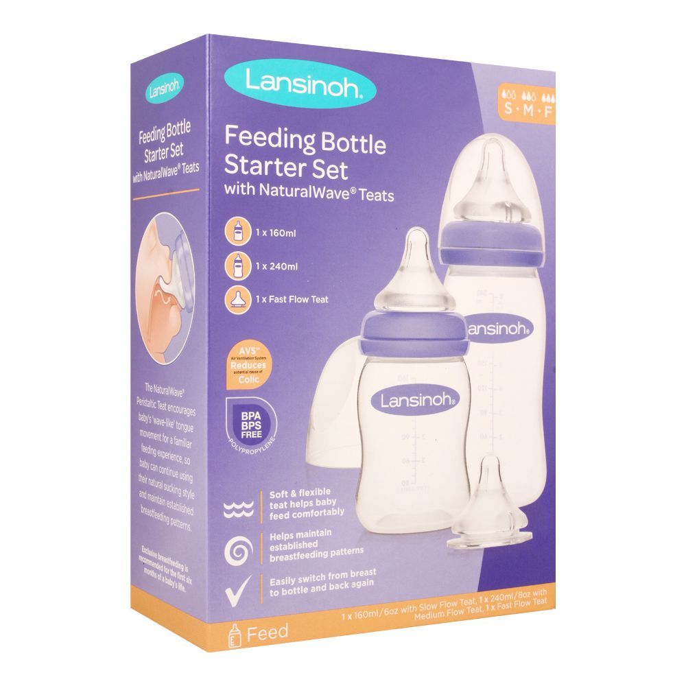 Purchase Lansinoh Feeding Bottle With Natural Wave Teats Starter