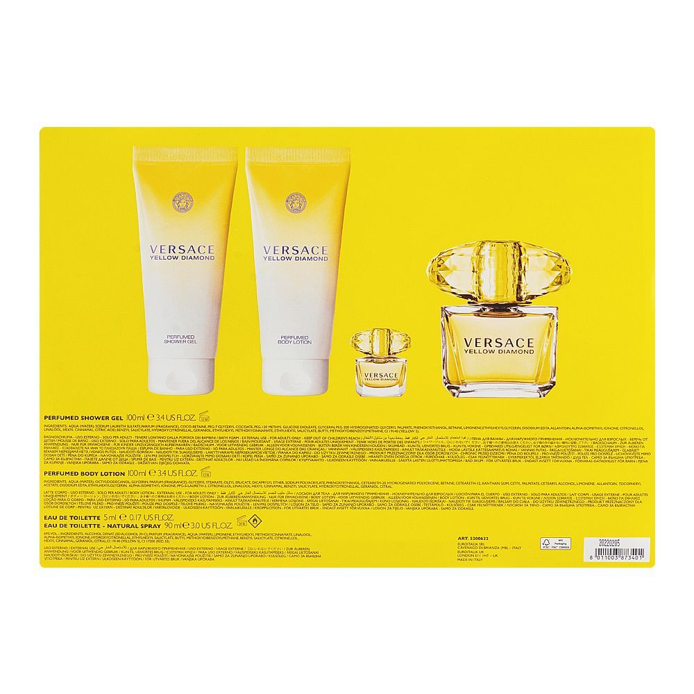 Order Versace Yellow Diamond Set Eau De Parfum 90ml Shower Gel