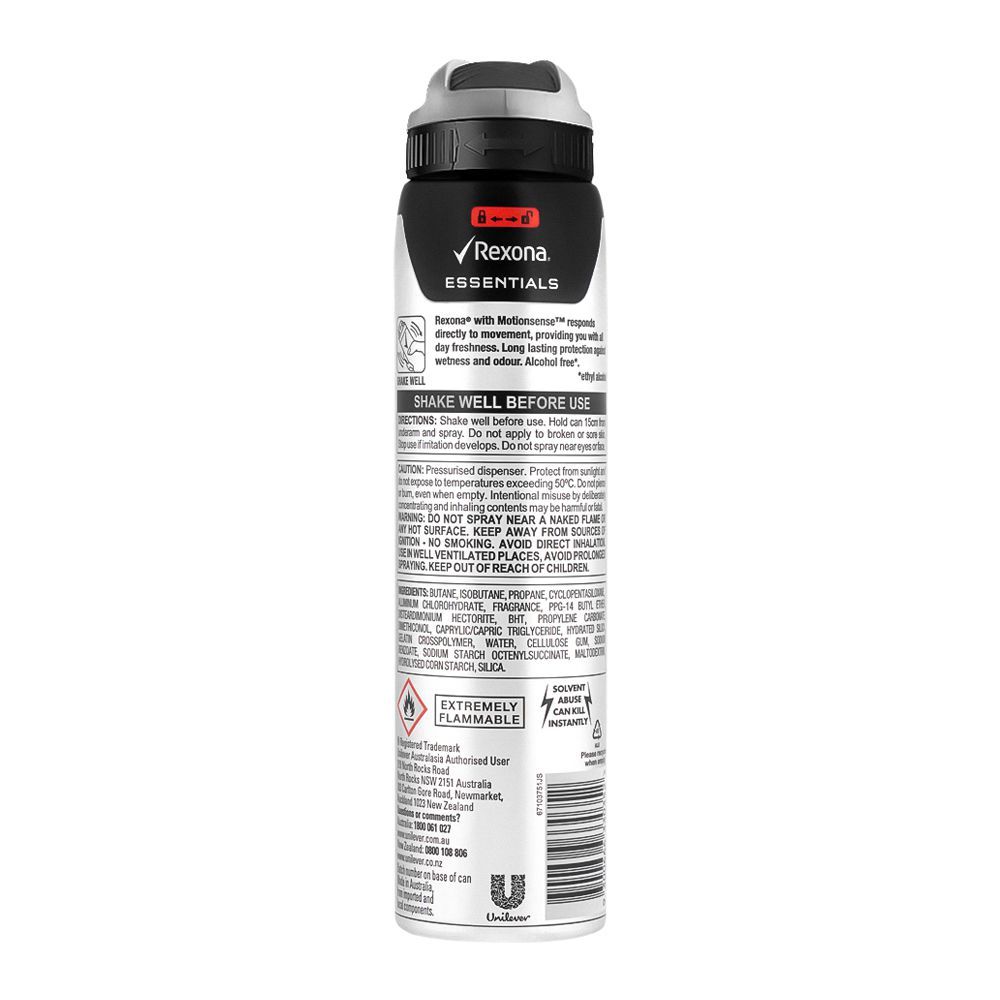 Rexona Essentials Buy Rexona Men Motion Sense Essentials 48hrs Antiperspirant Body Spray ...