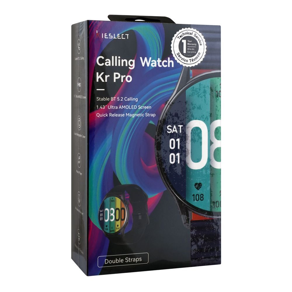 Purchase Kieslect Men's KR Pro Smart Watch Straps, Black