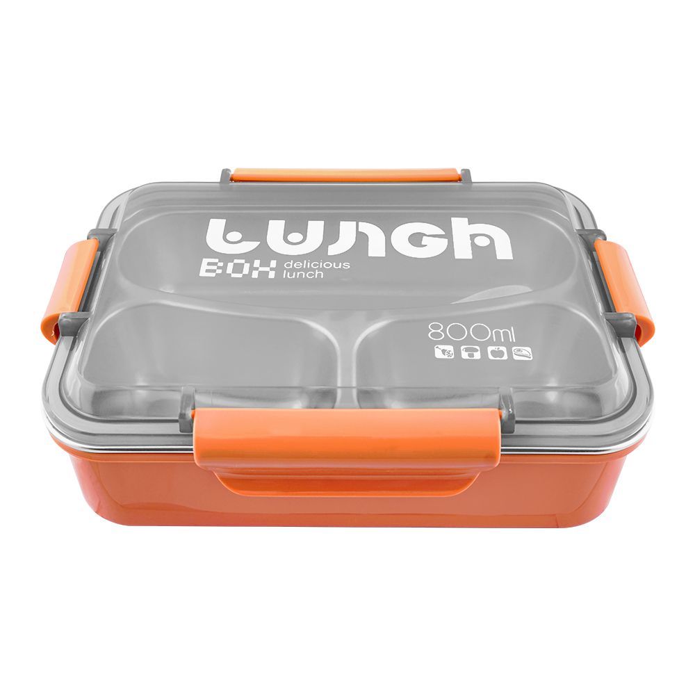Buy UBS Stainless Steel Lunch Box, Orange, 8550, 800ml Online at ...