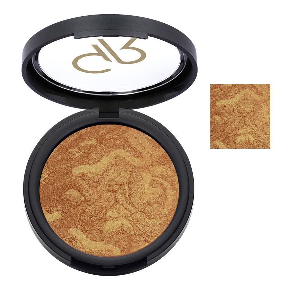 Poudre Compacte Golden Rose Stardust - Teinte 104 Bronze Doré, 9g, Effet Mat