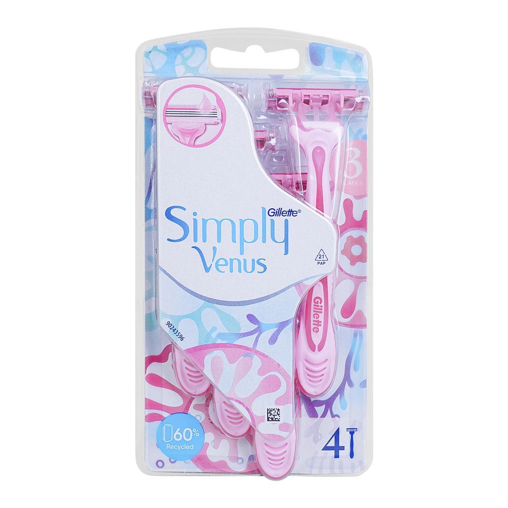 Order Gillette Simply Venus 3 Blades Disposable Razors, 4-Pack Online ...