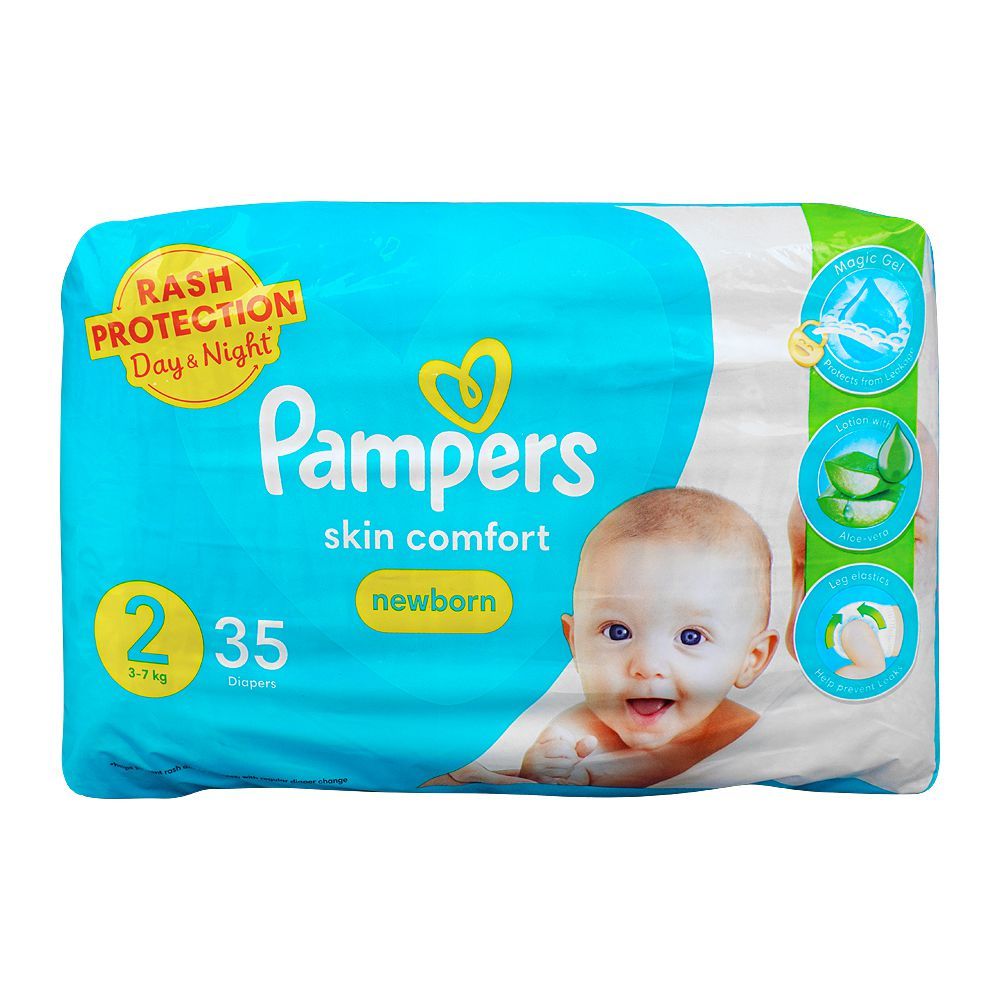 Purchase Pampers Skin Comfort Newborn Diapers No.2, 3-7 KG, 35-Pack