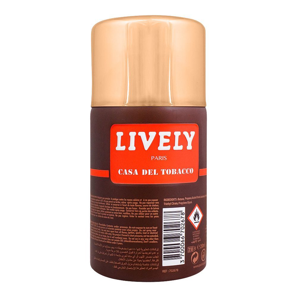 Purchase Lively Casa Del Tobacco Body Spray, For Men, 250ml Online at Best  Price in Pakistan
