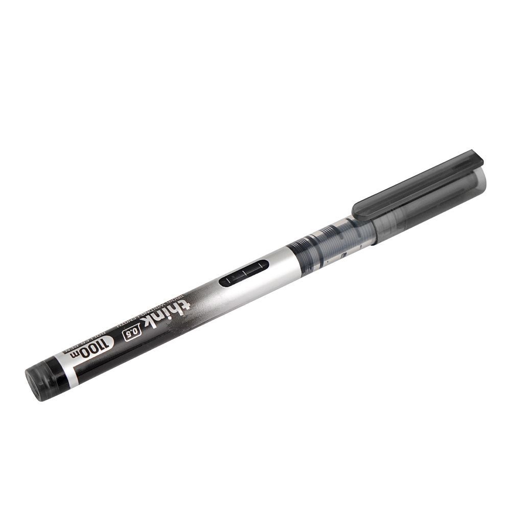 Deli Think Roller Pen 0.5mm, Black, EQ300-BK