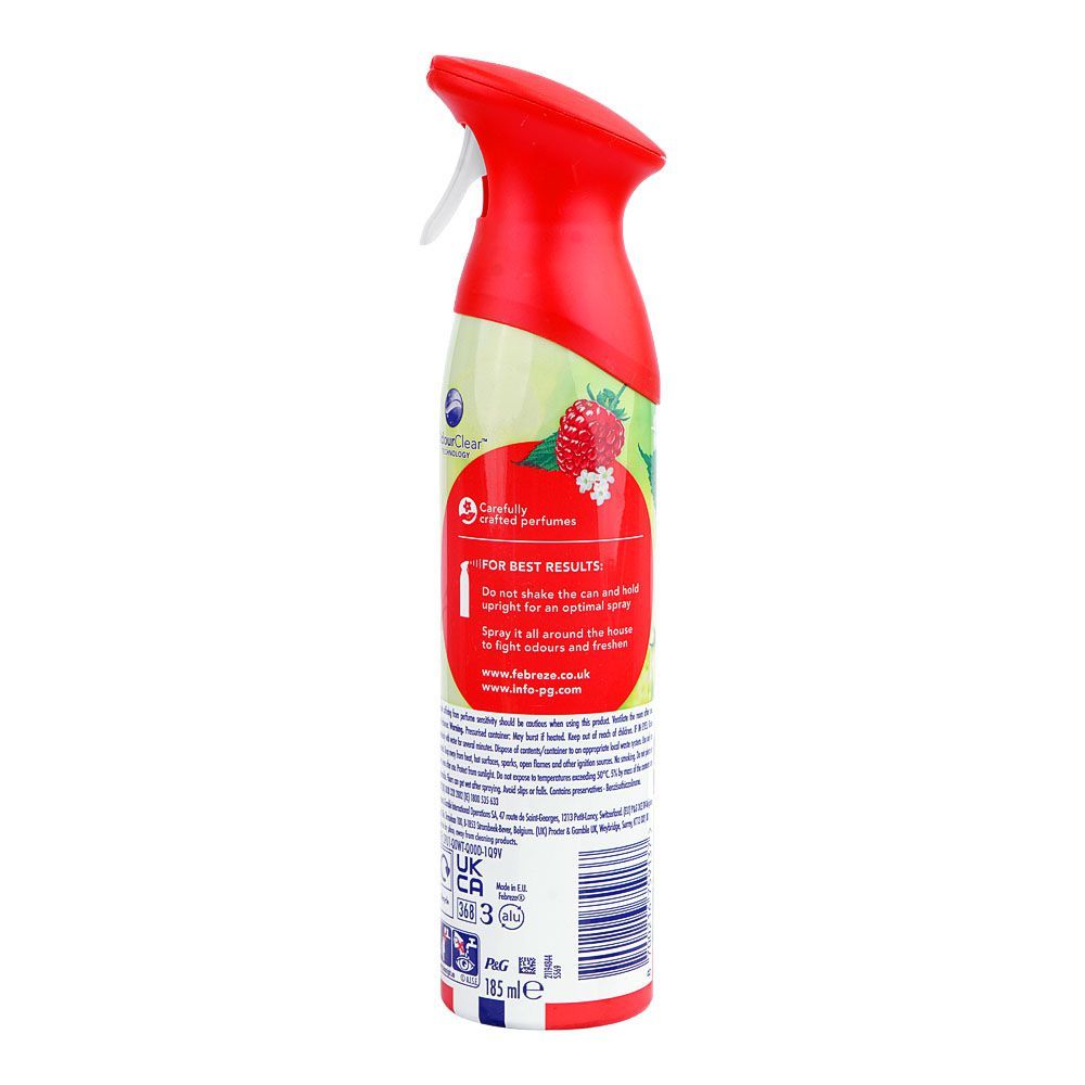 Febreze Raspberry & Elder Flower Air Mist Spray, 185ml