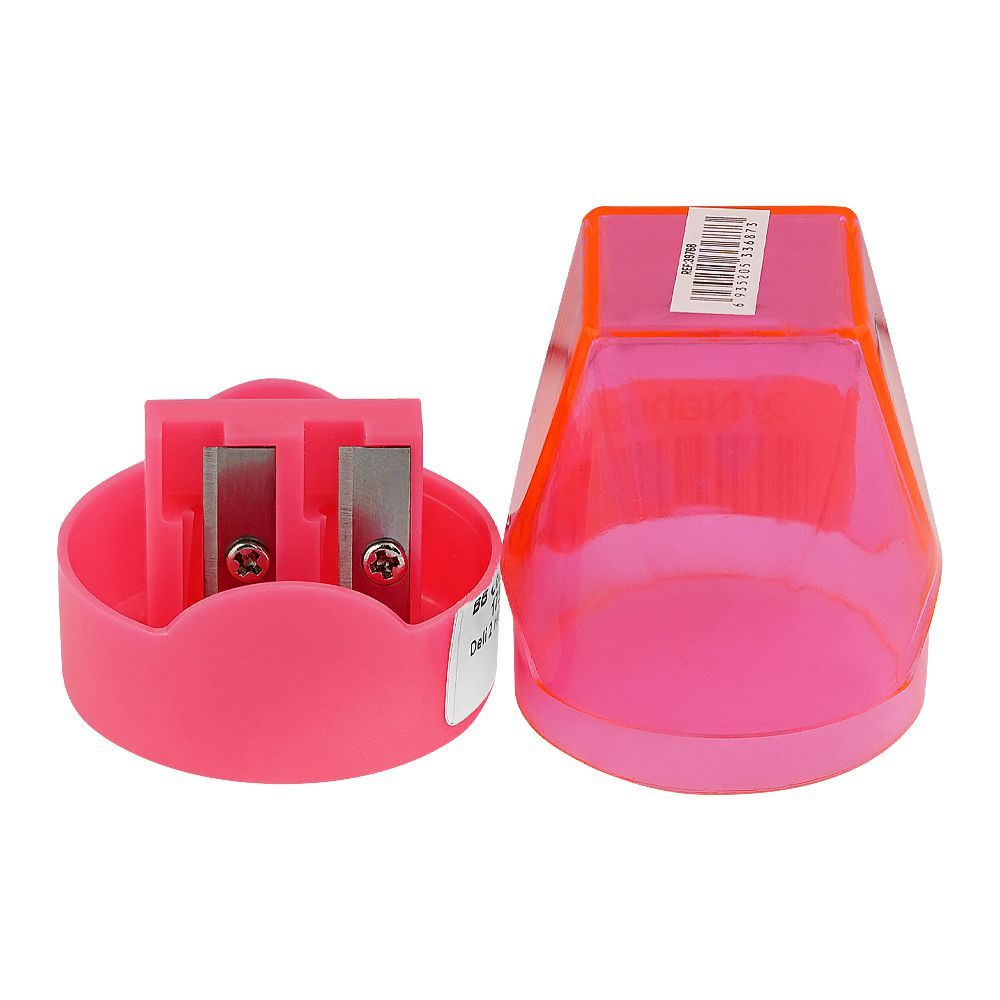 Deli 2 Hole Pencil Sharpener, Pink, E39768
