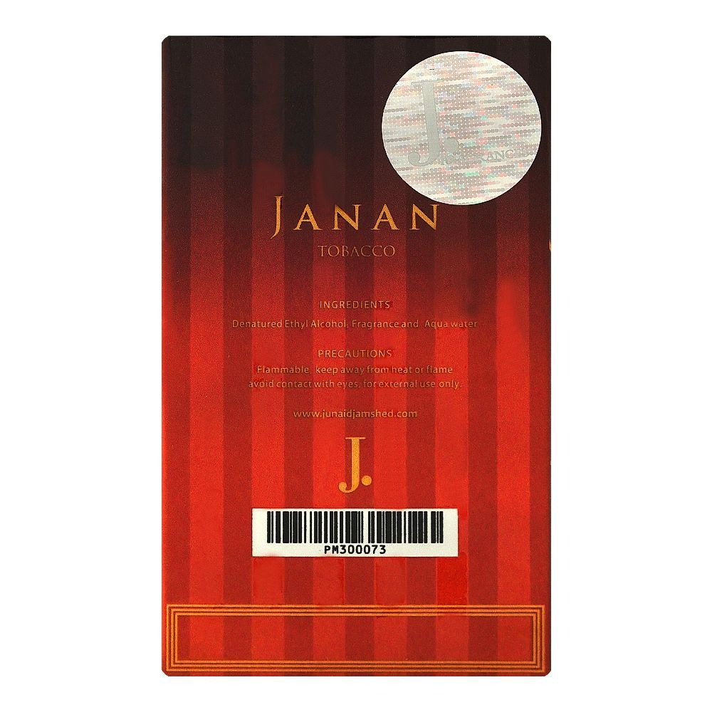 janan tobacco Junaid Jamshed J. Janan Tobacco, Eau De Parfum, For Men & Women, 30ml