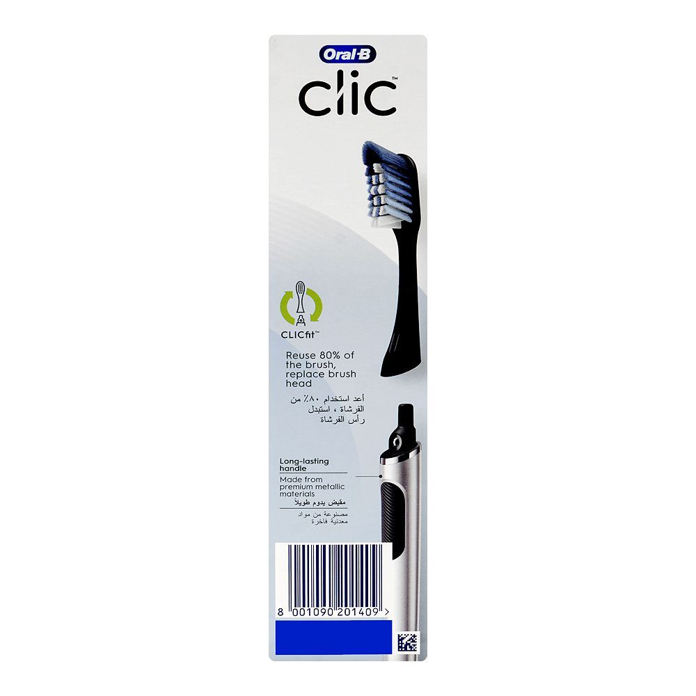 Oral B Clic Manual Toothbrush, Matte Black, With 2 Replaceable Brush - View #14