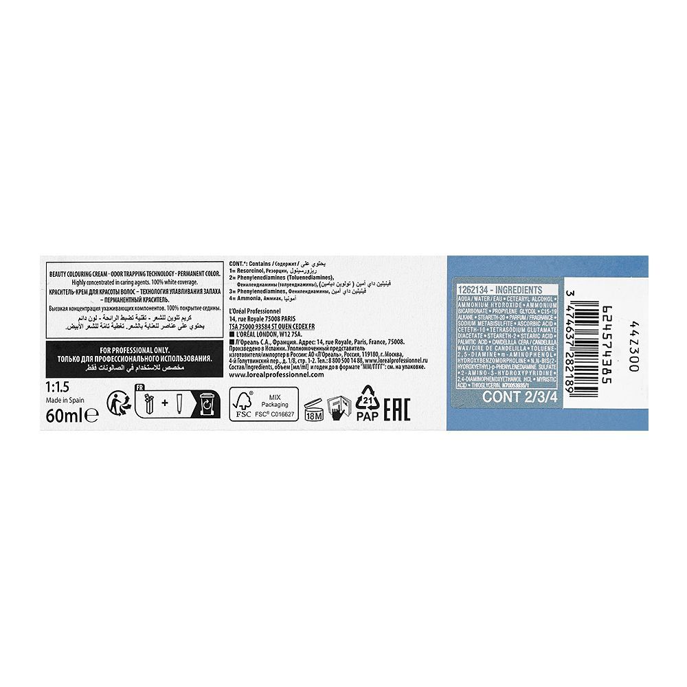 L'Oreal Professionnel Majirel Hair Colouring Cream, 9.1 Very Light Ash ...