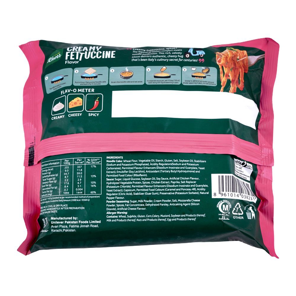 Knorr New Italian Creamy Fettuccine Spicy Noodles, 132g