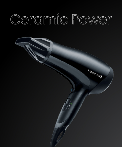 Remington Ceramic Power Ionic Grille Hair Dryer D3