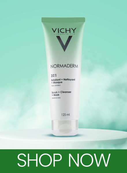 Vichy Normaderm 3-In-1 Cleanser (Scrub+Cleanser+Ma