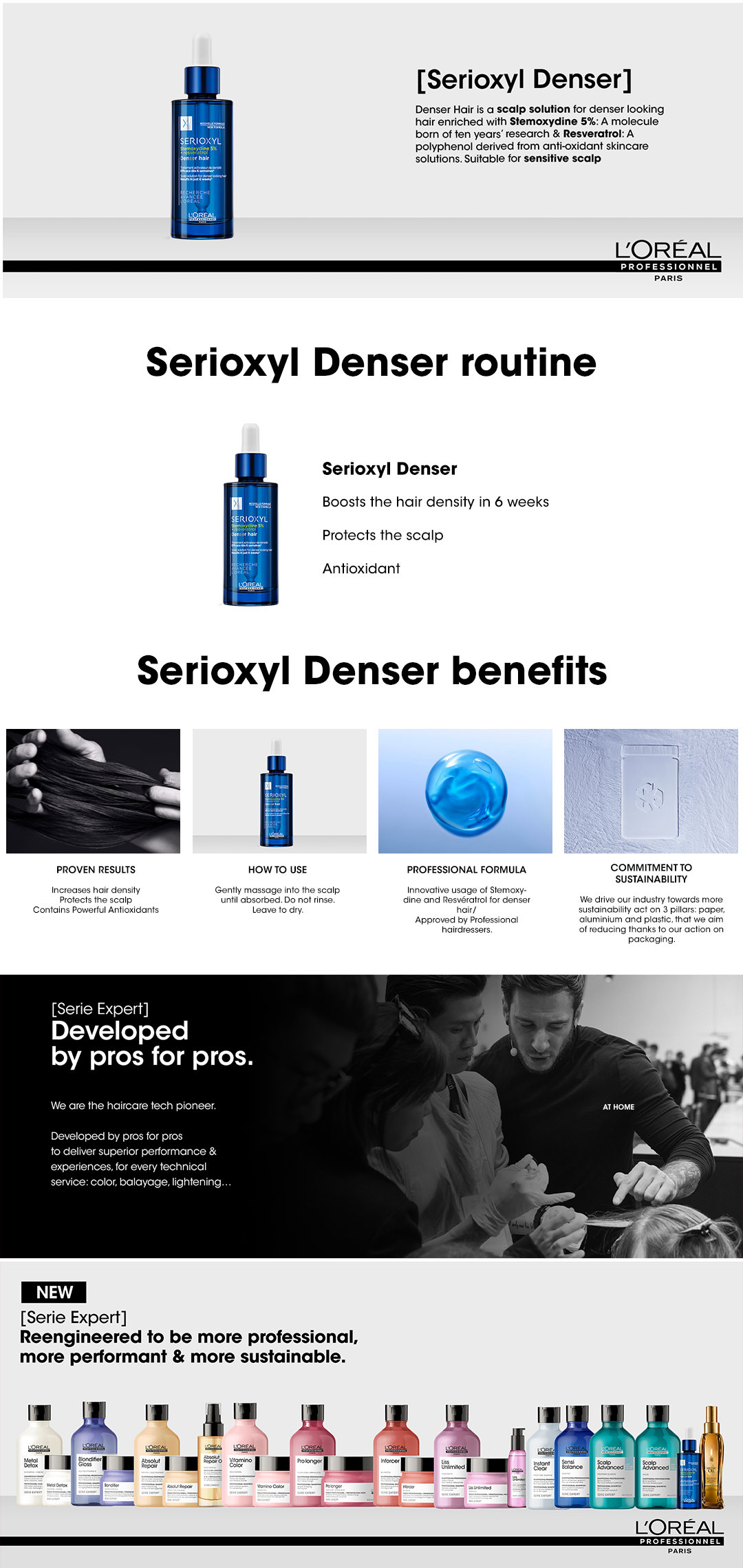 Order L'Oreal Professionnel Serioxyl Denser Hair Treatment For Thinning ...